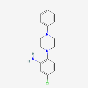 molecular formula C16H18ClN3 B2791146 5-Chloro-2-(4-phenylpiperazin-1-YL)aniline CAS No. 893751-47-8