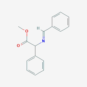 molecular formula C16H15NO2 B2791155 Methyl 2-phenyl-2-[(phenylmethylene)amino]acetate CAS No. 153924-62-0