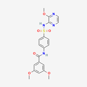 B2791165 3,5-dimethoxy-N-(4-(N-(3-methoxypyrazin-2-yl)sulfamoyl)phenyl)benzamide CAS No. 313554-95-9