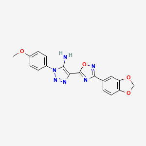 B2791169 5-[3-(1,3-Benzodioxol-5-yl)-1,2,4-oxadiazol-5-yl]-3-(4-methoxyphenyl)triazol-4-amine CAS No. 892762-74-2