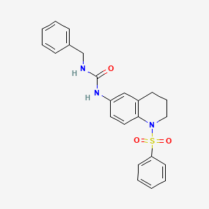 B2791172 1-Benzyl-3-(1-(phenylsulfonyl)-1,2,3,4-tetrahydroquinolin-6-yl)urea CAS No. 1203373-78-7