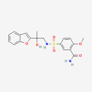5-(N-(2-(benzofuran-2-yl)-2-hydroxypropyl)sulfamoyl)-2-methoxybenzamide