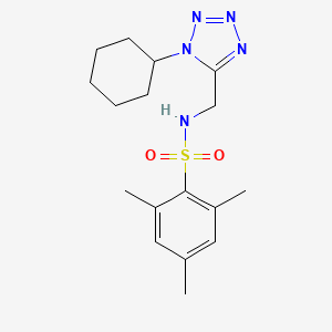 N-((1-cyclohexyl-1H-tetrazol-5-yl)methyl)-2,4,6-trimethylbenzenesulfonamide