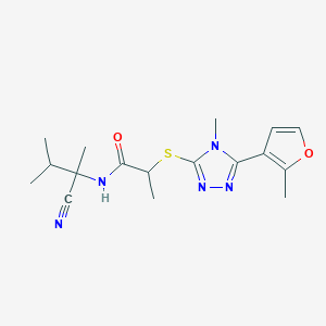 N-(1-cyano-1,2-dimethylpropyl)-2-{[4-methyl-5-(2-methylfuran-3-yl)-4H-1,2,4-triazol-3-yl]sulfanyl}propanamide
