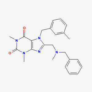 8-((benzyl(methyl)amino)methyl)-1,3-dimethyl-7-(3-methylbenzyl)-1H-purine-2,6(3H,7H)-dione