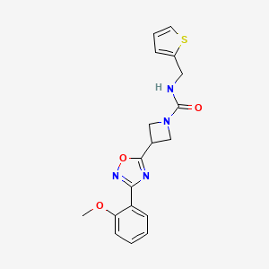 3-(3-(2-methoxyphenyl)-1,2,4-oxadiazol-5-yl)-N-(thiophen-2-ylmethyl)azetidine-1-carboxamide