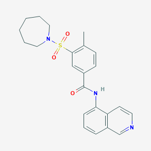 3-(azepan-1-ylsulfonyl)-N-(isoquinolin-5-yl)-4-methylbenzamide