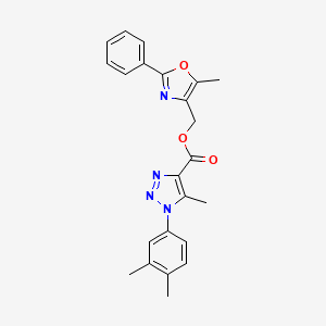 (5-methyl-2-phenyl-1,3-oxazol-4-yl)methyl 1-(3,4-dimethylphenyl)-5-methyl-1H-1,2,3-triazole-4-carboxylate