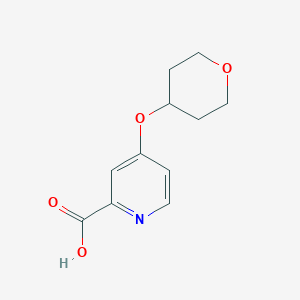 molecular formula C11H13NO4 B2791230 4-(Oxan-4-yloxy)pyridine-2-carboxylic acid CAS No. 1305860-12-1