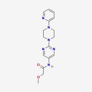 molecular formula C16H20N6O2 B2791234 2-methoxy-N-(2-(4-(pyridin-2-yl)piperazin-1-yl)pyrimidin-5-yl)acetamide CAS No. 1396889-33-0