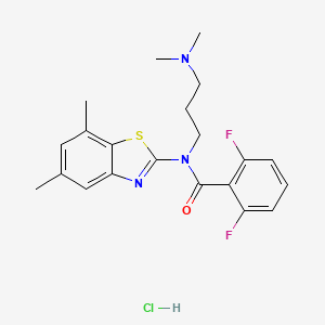 N-(3-(dimethylamino)propyl)-N-(5,7-dimethylbenzo[d]thiazol-2-yl)-2,6-difluorobenzamide hydrochloride