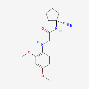 molecular formula C16H21N3O3 B2791238 N-(1-cyanocyclopentyl)-2-[(2,4-dimethoxyphenyl)amino]acetamide CAS No. 1181547-82-9