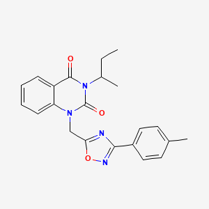 3-(sec-butyl)-1-((3-(p-tolyl)-1,2,4-oxadiazol-5-yl)methyl)quinazoline-2,4(1H,3H)-dione