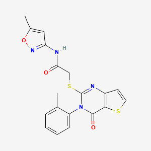 N-(5-methyl-1,2-oxazol-3-yl)-2-{[3-(2-methylphenyl)-4-oxo-3,4-dihydrothieno[3,2-d]pyrimidin-2-yl]sulfanyl}acetamide