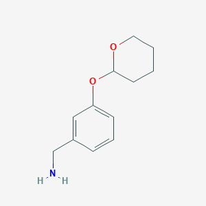 molecular formula C12H17NO2 B2791256 [3-(Oxan-2-yloxy)phenyl]methanamine CAS No. 93071-77-3