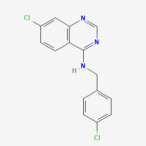 7-chloro-N-[(4-chlorophenyl)methyl]quinazolin-4-amine