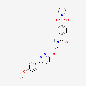 N-(2-((6-(4-ethoxyphenyl)pyridazin-3-yl)oxy)ethyl)-4-(pyrrolidin-1-ylsulfonyl)benzamide