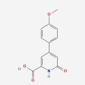 molecular formula C13H11NO4 B2791285 6-Hydroxy-4-(4-methoxyphenyl)pyridine-2-carboxylic acid CAS No. 1503800-85-8