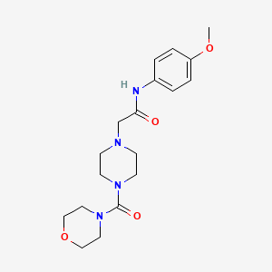 molecular formula C18H26N4O4 B2791287 N-(4-methoxyphenyl)-2-[4-(morpholine-4-carbonyl)piperazin-1-yl]acetamide CAS No. 701220-76-0