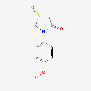 molecular formula C10H11NO3S B2791289 3-(4-Methoxyphenyl)-1lambda~4~,3-thiazolane-1,4-dione CAS No. 109052-42-8