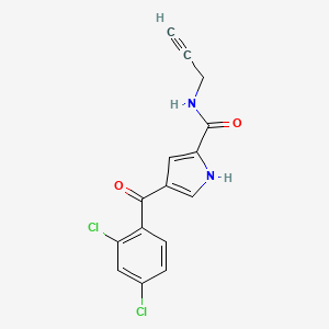 molecular formula C15H10Cl2N2O2 B2791293 4-(2,4-dichlorobenzoyl)-N-prop-2-ynyl-1H-pyrrole-2-carboxamide CAS No. 338977-12-1