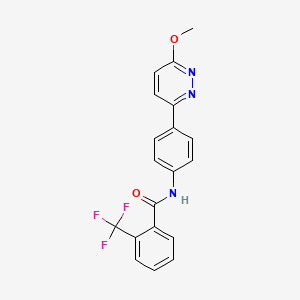 N-(4-(6-methoxypyridazin-3-yl)phenyl)-2-(trifluoromethyl)benzamide