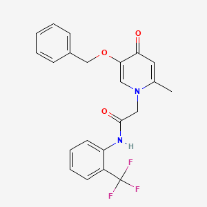 molecular formula C22H19F3N2O3 B2791318 2-(5-(benzyloxy)-2-methyl-4-oxopyridin-1(4H)-yl)-N-(2-(trifluoromethyl)phenyl)acetamide CAS No. 946204-68-8