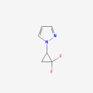 molecular formula C6H6F2N2 B2791321 1-(2,2-Difluorocyclopropyl)-1H-pyrazole CAS No. 2155856-09-8