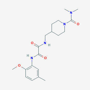 molecular formula C19H28N4O4 B2791325 N1-((1-(dimethylcarbamoyl)piperidin-4-yl)methyl)-N2-(2-methoxy-5-methylphenyl)oxalamide CAS No. 2034602-21-4