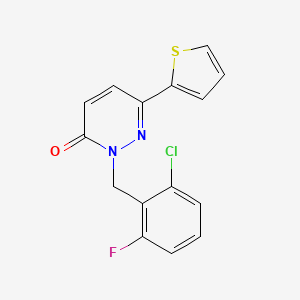 molecular formula C15H10ClFN2OS B2791329 2-(2-chloro-6-fluorobenzyl)-6-(thiophen-2-yl)pyridazin-3(2H)-one CAS No. 899752-70-6