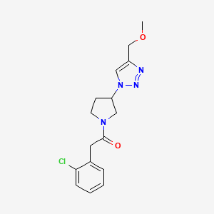 molecular formula C16H19ClN4O2 B2791337 2-(2-chlorophenyl)-1-{3-[4-(methoxymethyl)-1H-1,2,3-triazol-1-yl]pyrrolidin-1-yl}ethan-1-one CAS No. 2097857-22-0