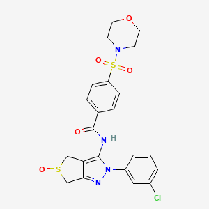 N-[2-(3-chlorophenyl)-5-oxo-2H,4H,6H-5lambda4-thieno[3,4-c]pyrazol-3-yl]-4-(morpholine-4-sulfonyl)benzamide