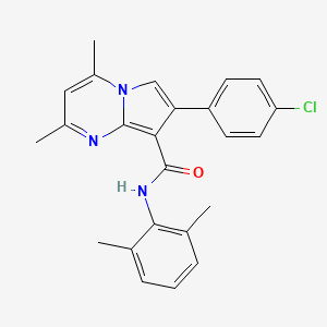 7-(4-chlorophenyl)-N-(2,6-dimethylphenyl)-2,4-dimethylpyrrolo[1,2-a]pyrimidine-8-carboxamide