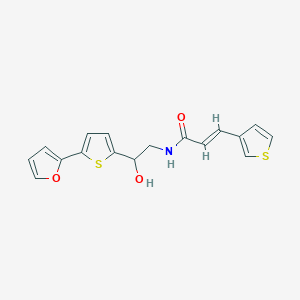 molecular formula C17H15NO3S2 B2791365 (E)-N-[2-[5-(Furan-2-yl)thiophen-2-yl]-2-hydroxyethyl]-3-thiophen-3-ylprop-2-enamide CAS No. 2321338-12-7