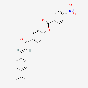 molecular formula C25H21NO5 B2791379 4-[(E)-3-(4-isopropylphenyl)-2-propenoyl]phenyl 4-nitrobenzenecarboxylate CAS No. 306730-00-7