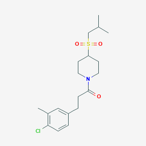3-(4-Chloro-3-methylphenyl)-1-(4-(isobutylsulfonyl)piperidin-1-yl)propan-1-one