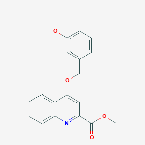 molecular formula C19H17NO4 B2791388 Methyl 4-((3-methoxybenzyl)oxy)quinoline-2-carboxylate CAS No. 1207005-15-9
