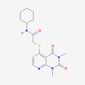 N-cyclohexyl-2-((1,3-dimethyl-2,4-dioxo-1,2,3,4-tetrahydropyrido[2,3-d]pyrimidin-5-yl)thio)acetamide