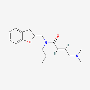 (E)-N-(2,3-Dihydro-1-benzofuran-2-ylmethyl)-4-(dimethylamino)-N-propylbut-2-enamide