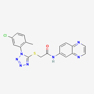 2-((1-(5-chloro-2-methylphenyl)-1H-tetrazol-5-yl)thio)-N-(quinoxalin-6-yl)acetamide
