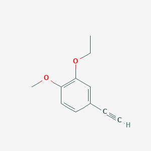 molecular formula C11H12O2 B2791405 3-Ethoxy-4-methoxyphenylacetylene CAS No. 881919-82-0