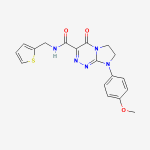 8-(4-methoxyphenyl)-4-oxo-N-(thiophen-2-ylmethyl)-4,6,7,8-tetrahydroimidazo[2,1-c][1,2,4]triazine-3-carboxamide