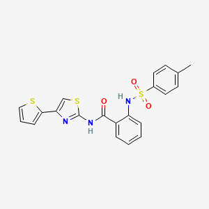 2-(4-methylbenzenesulfonamido)-N-[4-(thiophen-2-yl)-1,3-thiazol-2-yl]benzamide