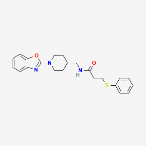N-((1-(benzo[d]oxazol-2-yl)piperidin-4-yl)methyl)-3-(phenylthio)propanamide