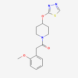 molecular formula C16H19N3O3S B2791435 1-(4-((1,3,4-Thiadiazol-2-yl)oxy)piperidin-1-yl)-2-(2-methoxyphenyl)ethan-1-one CAS No. 2194848-59-2