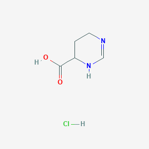 molecular formula C5H9ClN2O2 B2791458 1,4,5,6-Tetrahydropyrimidine-4-carboxylic acid hydrochloride CAS No. 1909347-71-2
