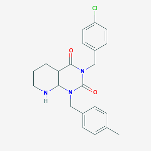 molecular formula C22H18ClN3O2 B2791462 3-[(4-chlorophenyl)methyl]-1-[(4-methylphenyl)methyl]-1H,2H,3H,4H-pyrido[2,3-d]pyrimidine-2,4-dione CAS No. 902924-13-4
