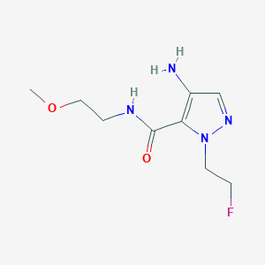molecular formula C9H15FN4O2 B2791463 4-Amino-1-(2-fluoroethyl)-N-(2-methoxyethyl)-1H-pyrazole-5-carboxamide CAS No. 2101197-23-1