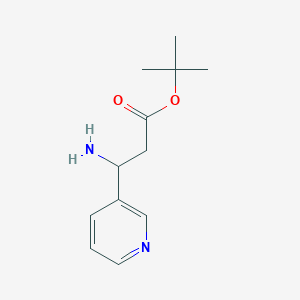 molecular formula C12H18N2O2 B2791484 Tert-butyl 3-amino-3-pyridin-3-ylpropanoate CAS No. 1260821-01-9