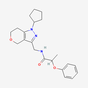 N-((1-cyclopentyl-1,4,6,7-tetrahydropyrano[4,3-c]pyrazol-3-yl)methyl)-2-phenoxypropanamide